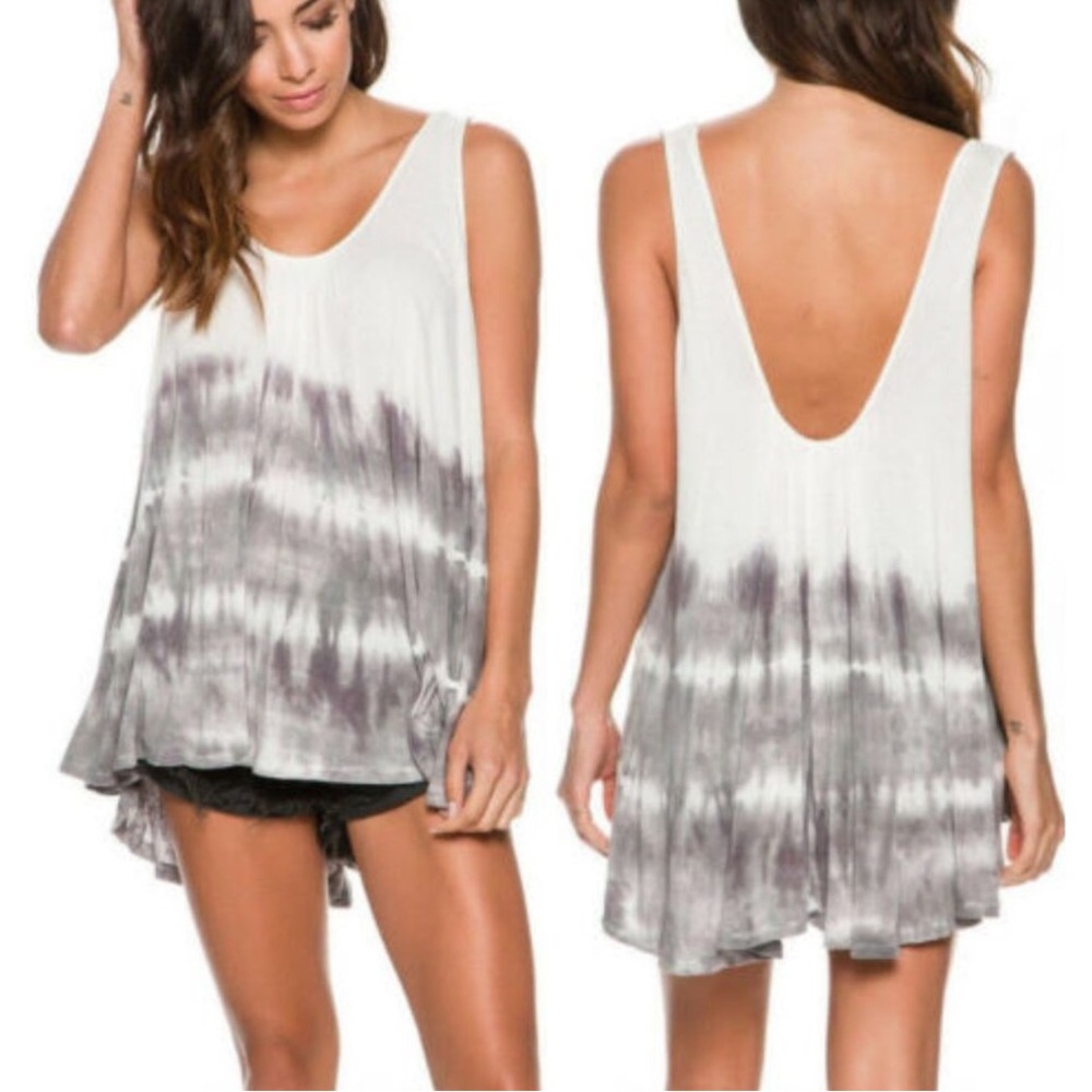 We the Free Free People Sebastian Tie Dye Tank Top Oversized Boho S